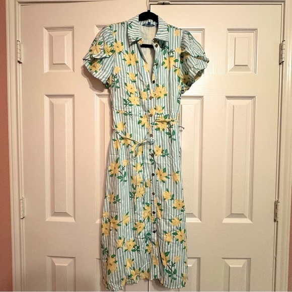 Draper James RSVP Floral Striped Dress NWT - Picture 2 of 5
